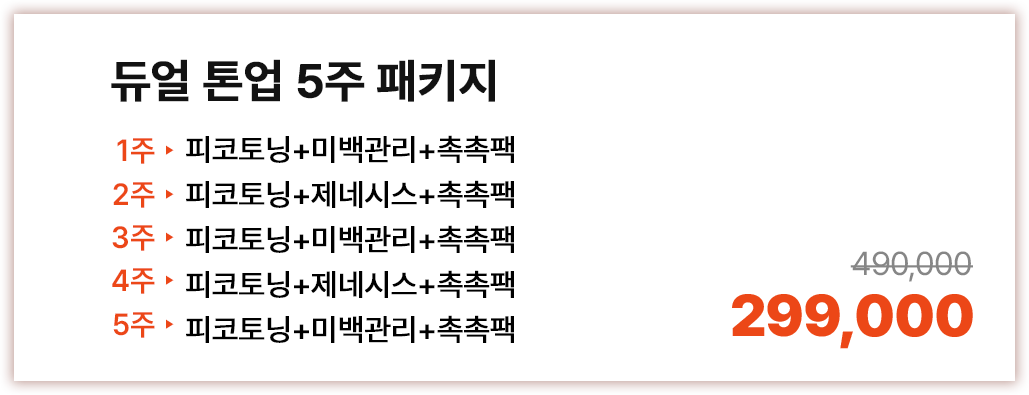 듀얼 톤업 5주 패키지