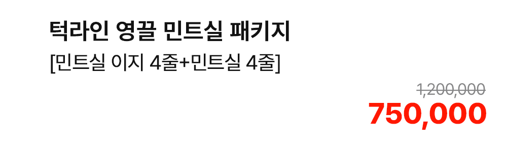 턱라인 영끌 민트실 패키지 [민트실 이지 4줄+민트실 4줄]